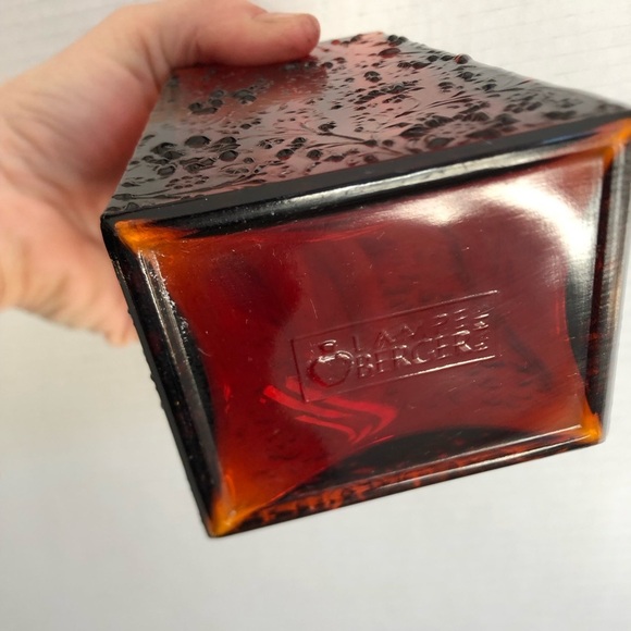 1950s Amber Glass Fragrance Lamp with Gold Top - Picture 10 of 15